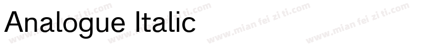 Analogue Italic字体转换